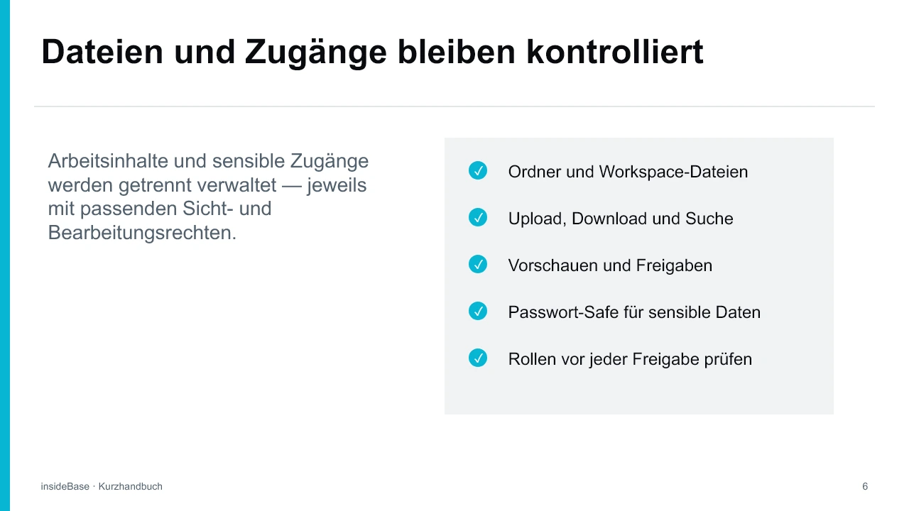 insideBase Kurzpräsentation: Fachlicher Schwerpunkt, Folie 6 von 8
