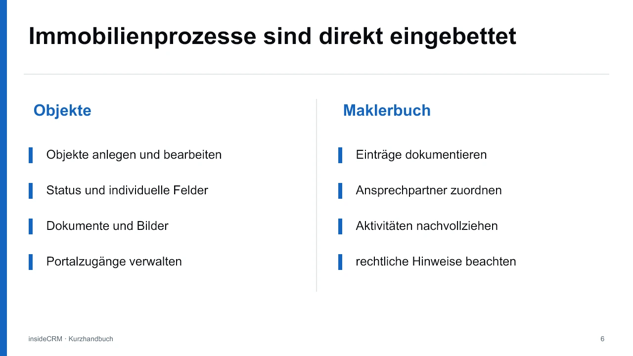 insideCRM Kurzpräsentation: Fachlicher Schwerpunkt, Folie 6 von 8